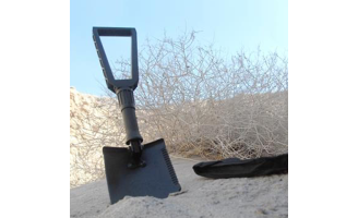 Smittybilt's Recovery Utility Tool (RUT) is a fully functional collapsible military-style shovel