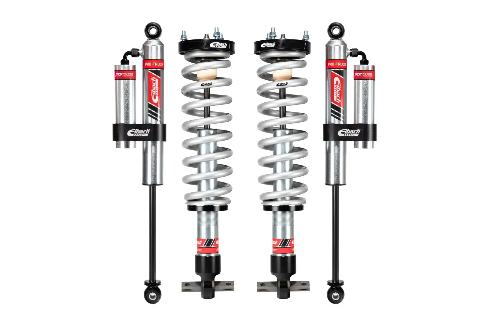 Pair of Front Coilovers + Rear Reservoir Shocks