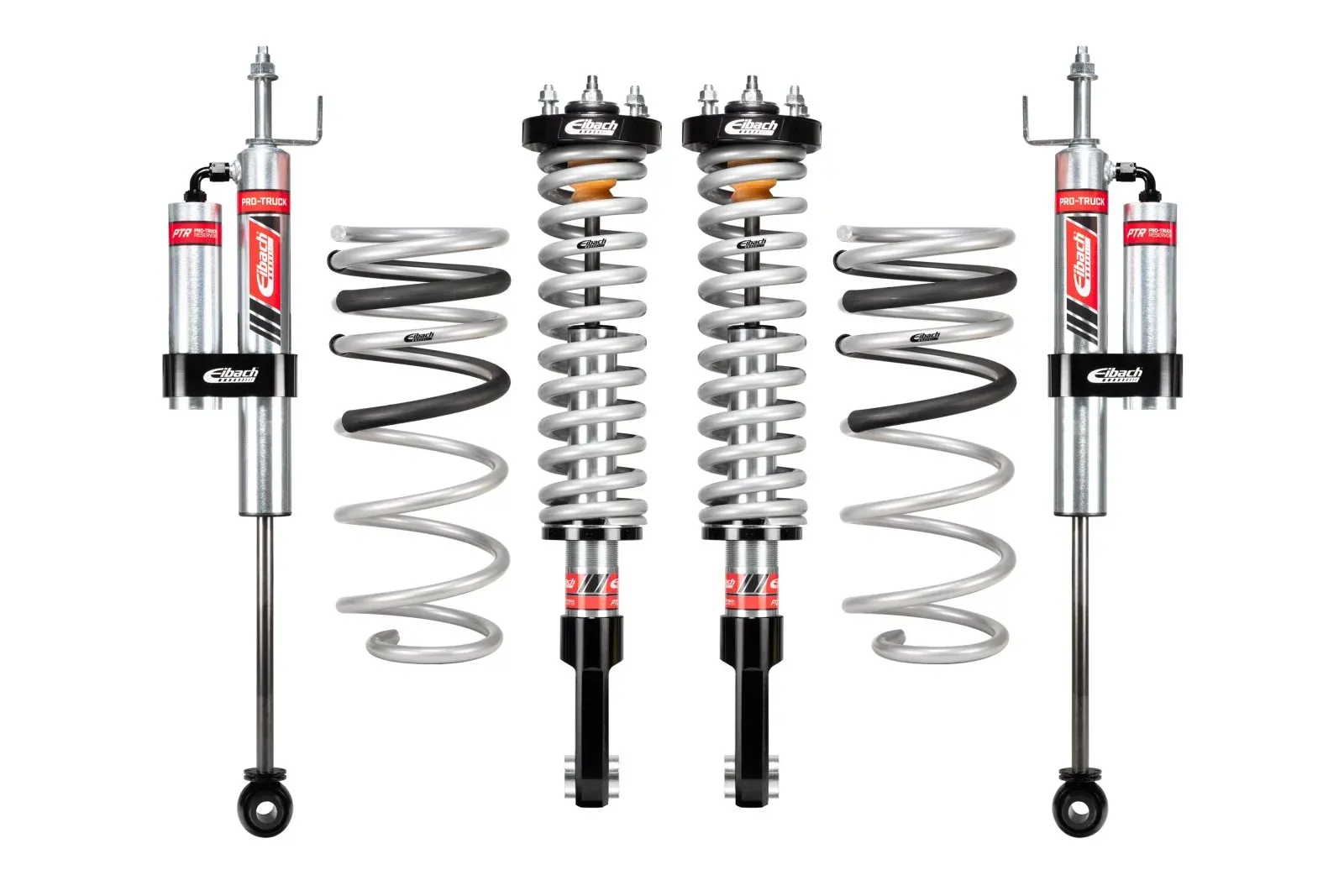 Pair of Front Coilovers + Rear Reservoir Shocks + Rear Springs